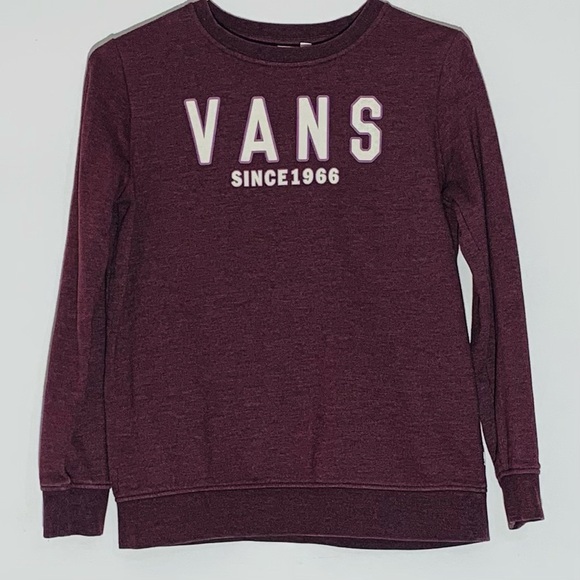 Vans Youth Burgundy Sweatshirt SZ M - Picture 4 of 7